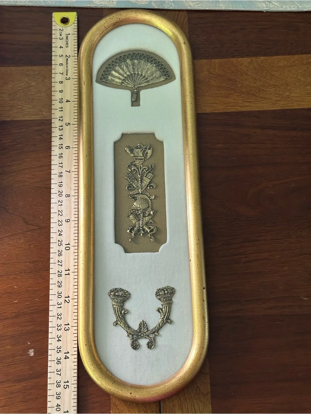 VTG Framed Shield Medieval Cost of Arms 15x4 Castlecore Art Kolb & Sons